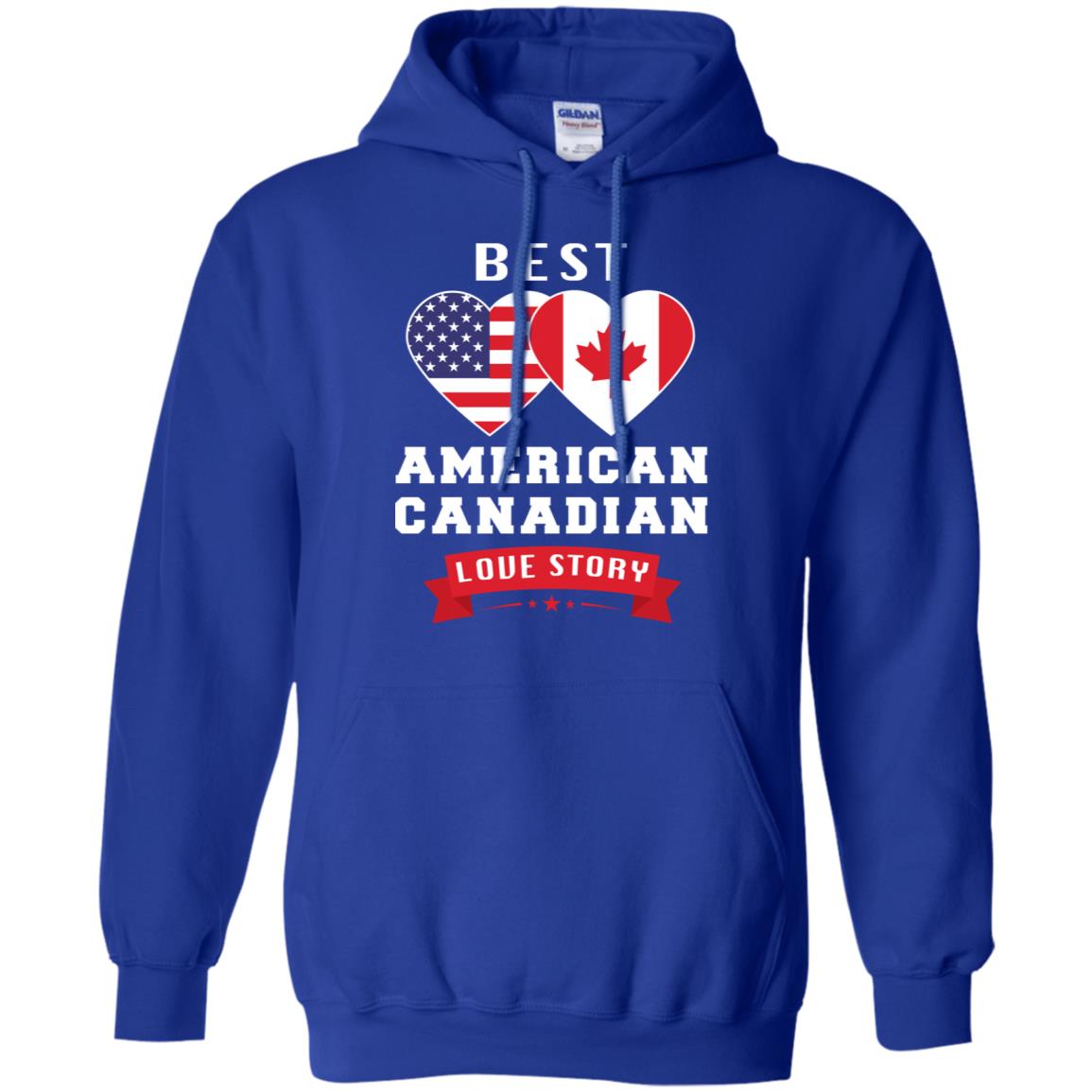 Best American Canadian Love Story Flags Heart Couple Shirt image Best American Canadian Love Story Flags Heart Couple Shirt