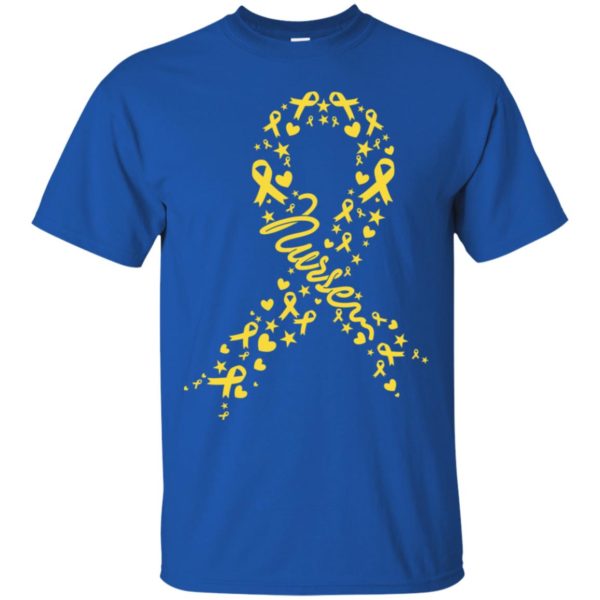 Pediatric Cancer Awareness Ribbon Nurse Shirt