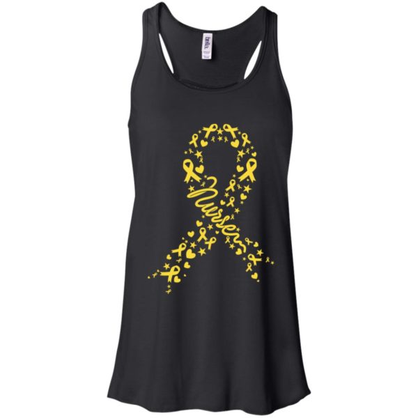 Pediatric Cancer Awareness Ribbon Nurse Shirt