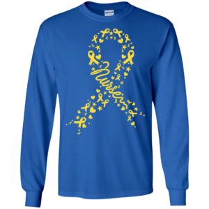 Pediatric Cancer Awareness Ribbon Nurse Shirt image Pediatric Cancer Awareness Ribbon Nurse Shirt