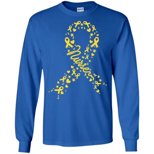 Pediatric Cancer Awareness Ribbon Nurse Shirt