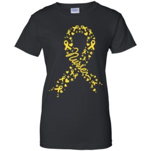 Pediatric Cancer Awareness Ribbon Nurse Shirt image Pediatric Cancer Awareness Ribbon Nurse Shirt