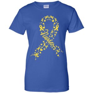 Pediatric Cancer Awareness Ribbon Nurse Shirt image Pediatric Cancer Awareness Ribbon Nurse Shirt