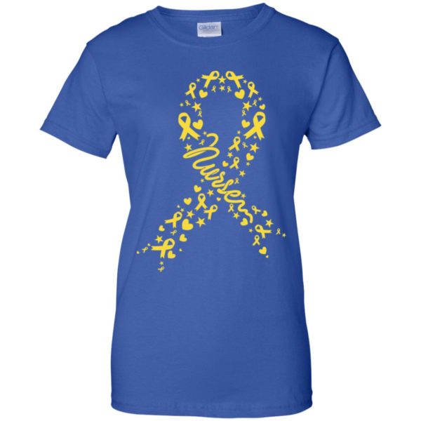 Pediatric Cancer Awareness Ribbon Nurse Shirt