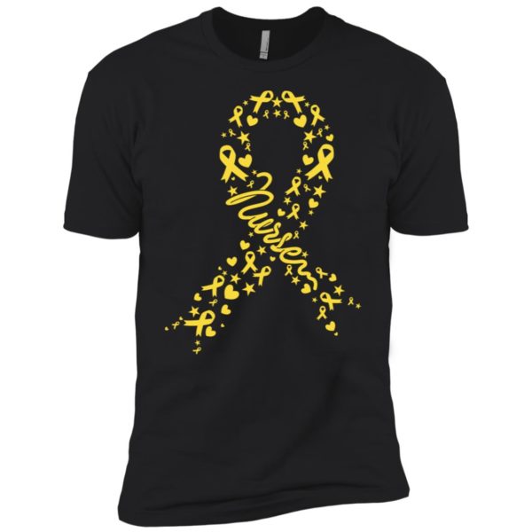 Pediatric Cancer Awareness Ribbon Nurse Shirt