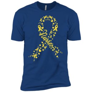 Pediatric Cancer Awareness Ribbon Nurse Shirt image Pediatric Cancer Awareness Ribbon Nurse Shirt