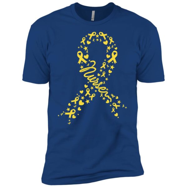 Pediatric Cancer Awareness Ribbon Nurse Shirt