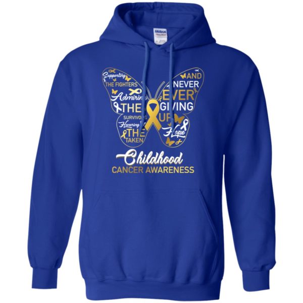 Butterfly Gold Ribbon Raise For Childhood Cancer Shirt