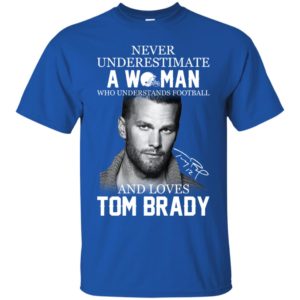 Never Underestimate A Woman Who Loves Tom Brady Shirt