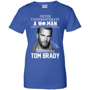Never Underestimate A Woman Who Loves Tom Brady Shirt