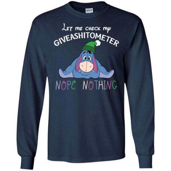 Eeyore Disney Let Me Check My Giveashitometer Nope Nothing Shirt