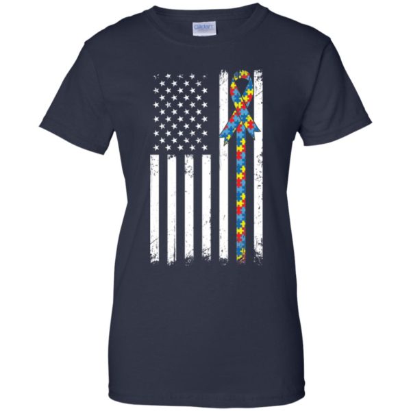 Autism Awareness American Flag Distressed Shirt