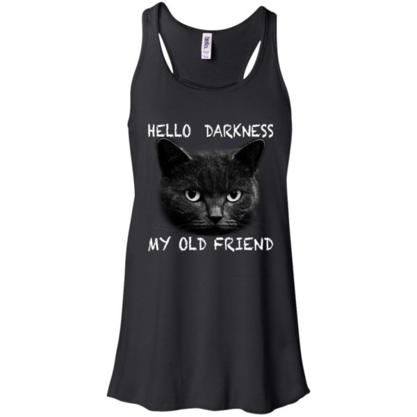 Cat hello darkness my old friend shirt