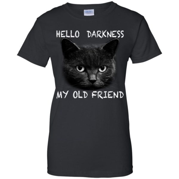 Cat hello darkness my old friend shirt