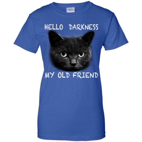 Cat hello darkness my old friend shirt