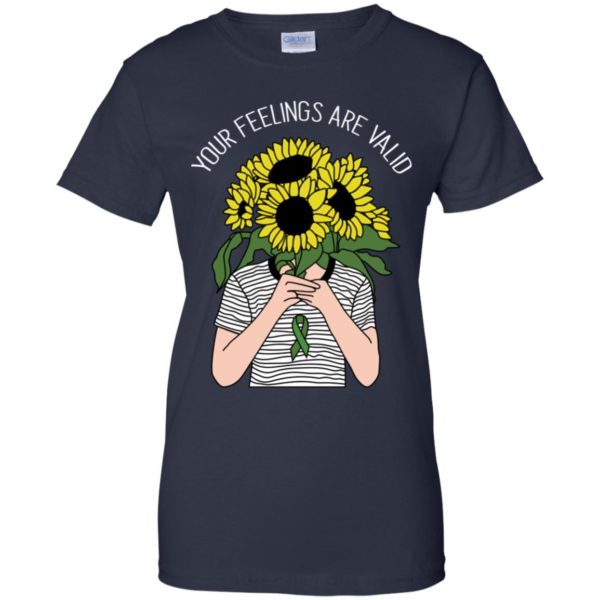 Your feelings are valid Sunflower Mental Health Shirt