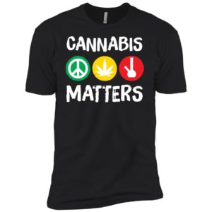 Cannabis Matters Peace Sign Test Tube Shirt image Cannabis Matters Peace Sign Test Tube Shirt