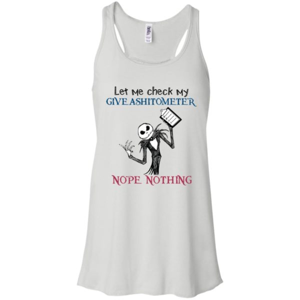 Jack Skellington Let Me Check My Giveashitometer Nope Nothing Shirt