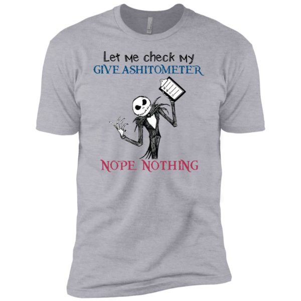 Jack Skellington Let Me Check My Giveashitometer Nope Nothing Shirt