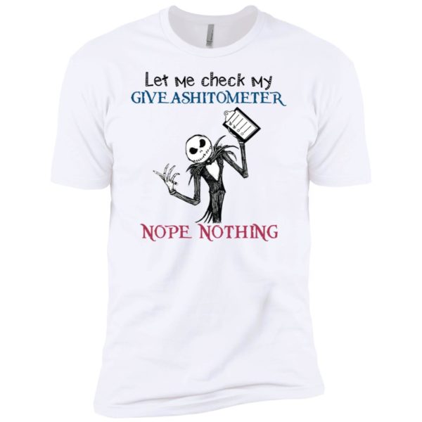 Jack Skellington Let Me Check My Giveashitometer Nope Nothing Shirt