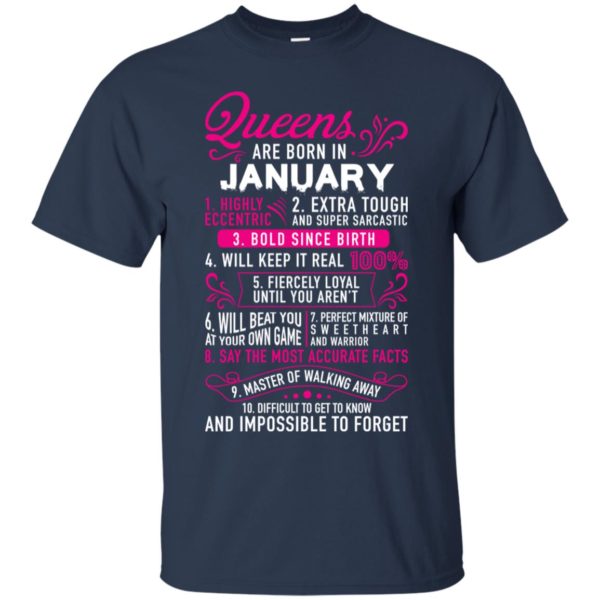 Queens Are Born In January Shirt