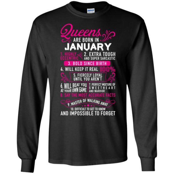 Queens Are Born In January Shirt