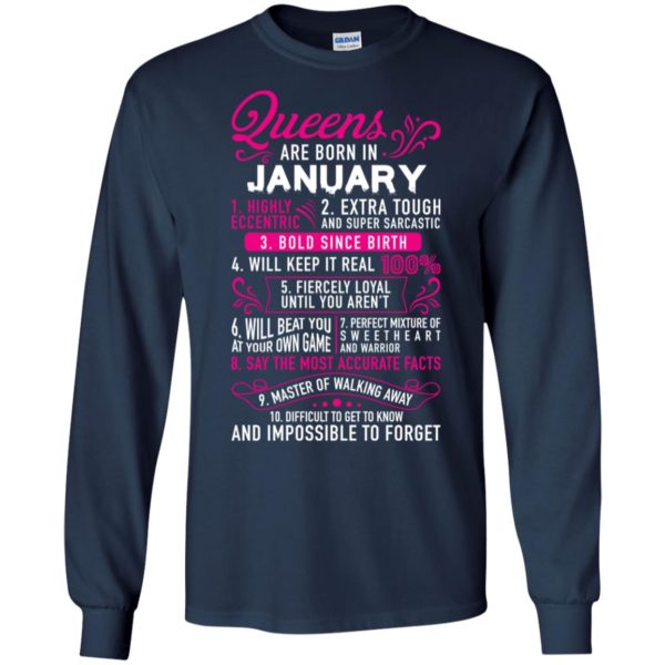 Queens Are Born In January Shirt