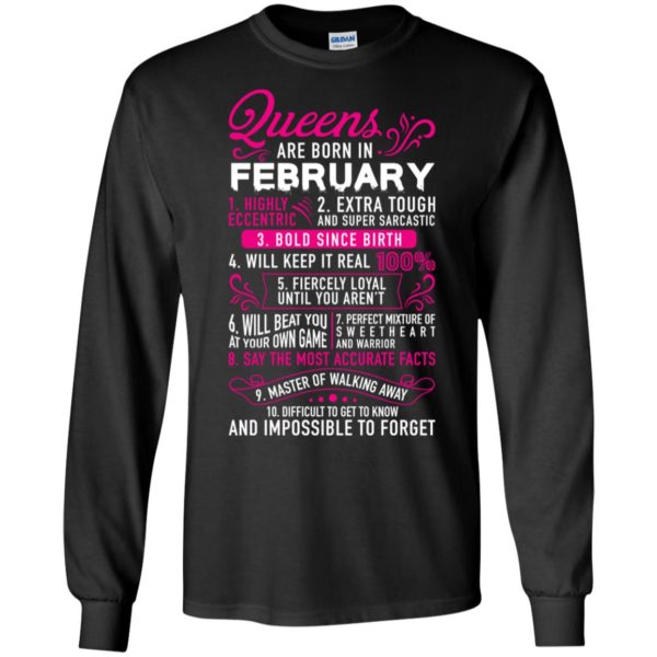 Queens Are Born In February Shirt