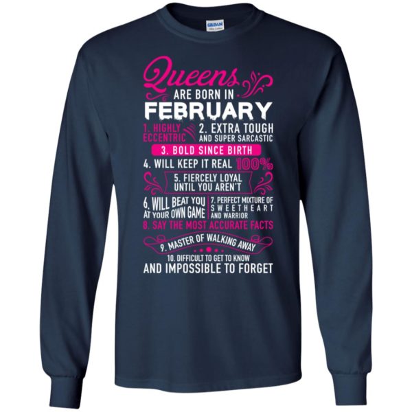 Queens Are Born In February Shirt