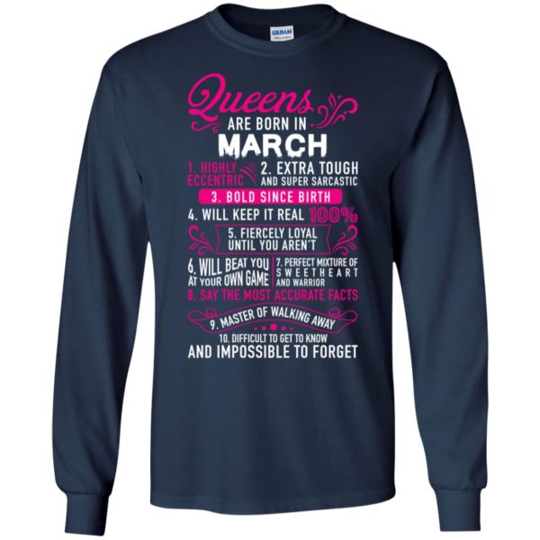 Queens Are Born In March Shirt