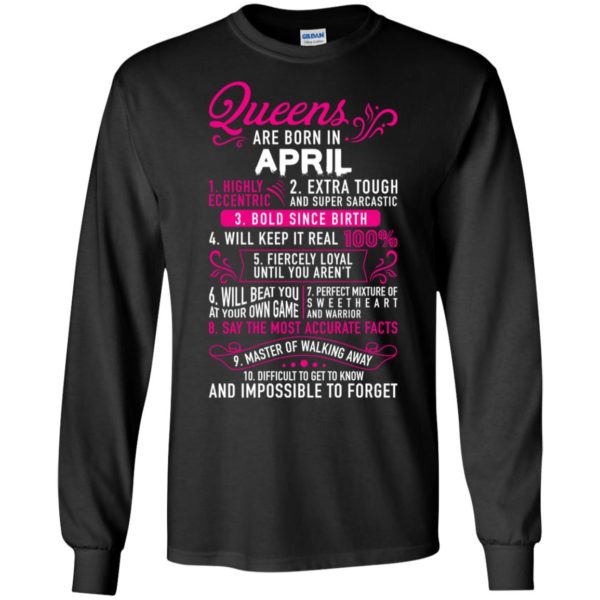 Queens Are Born In April Shirt