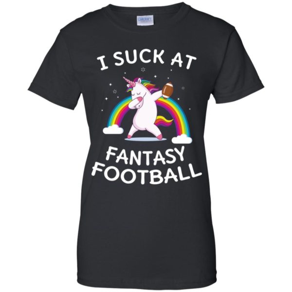 I Suck At Fantasy Football Loser Rainbow Unicorn Shirt