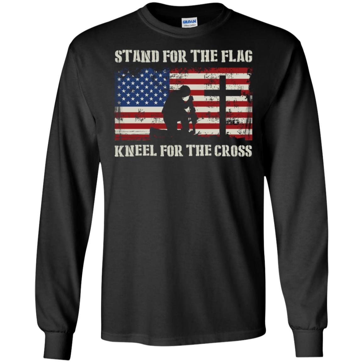 Stand For The Flag Kneel For The Cross Shirt image Stand For The Flag Kneel For The Cross Shirt