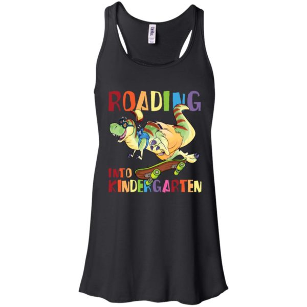 Roaring into Roaring Kindergarten T Rex Dinosaur Back to SchoolShirt