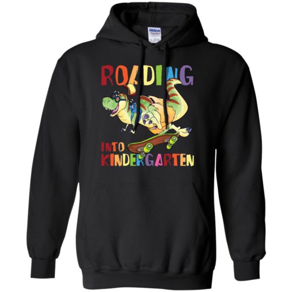 Roaring into Roaring Kindergarten T Rex Dinosaur Back to SchoolShirt