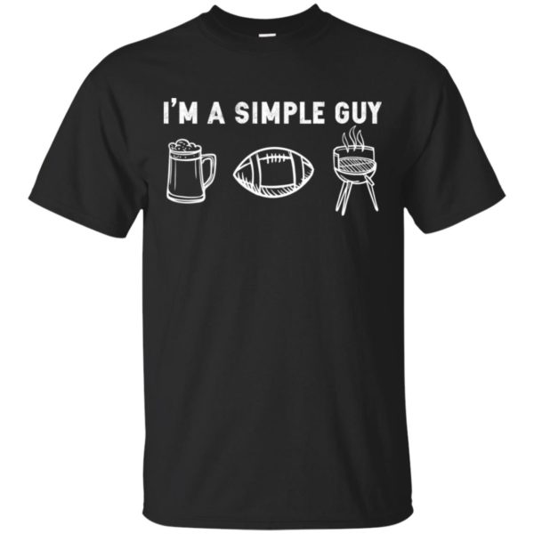 I'm A Simple Guy Beer Football BBQ Shirt