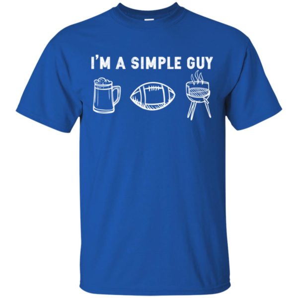 I'm A Simple Guy Beer Football BBQ Shirt