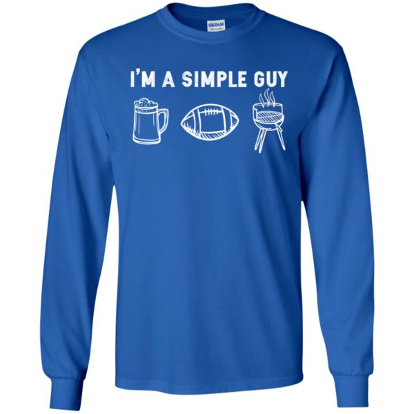 I'm A Simple Guy Beer Football BBQ Shirt