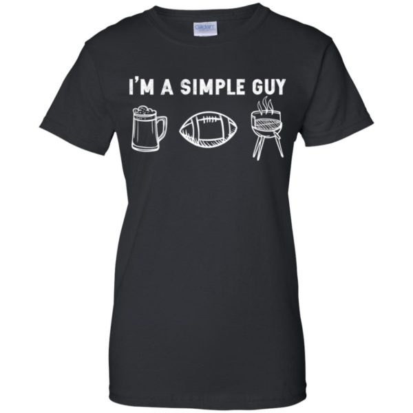 I'm A Simple Guy Beer Football BBQ Shirt