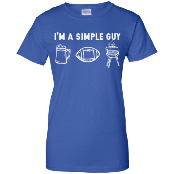 I'm A Simple Guy Beer Football BBQ Shirt