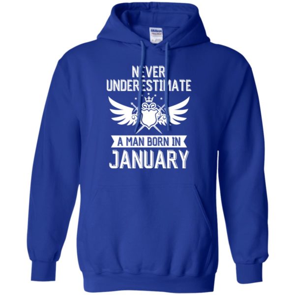 Never Underestimate A Man Born In January Shirt