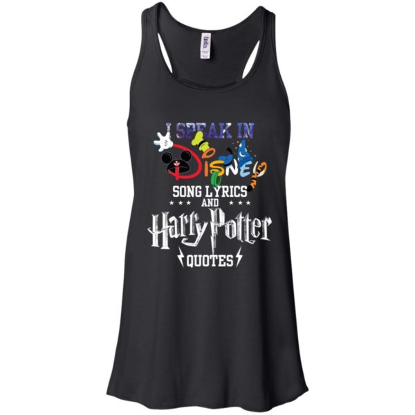 Speak in Disney Song Lyrics and Harry Potter Quotes Shirt