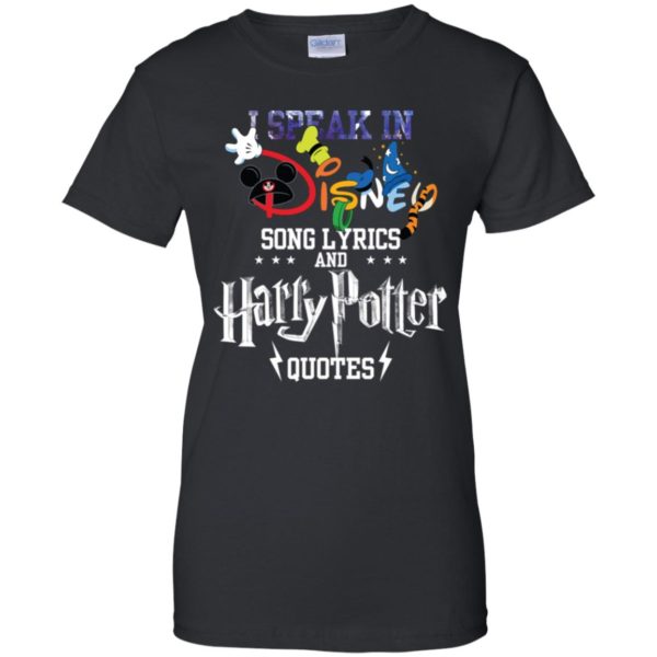 Speak in Disney Song Lyrics and Harry Potter Quotes Shirt