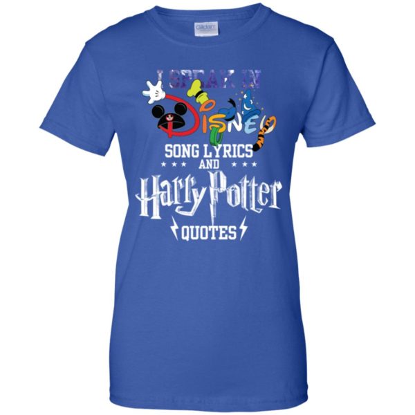 Speak in Disney Song Lyrics and Harry Potter Quotes Shirt