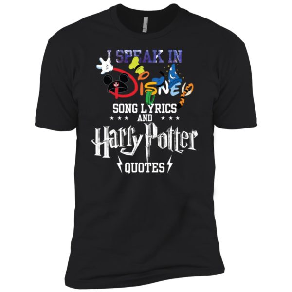 Speak in Disney Song Lyrics and Harry Potter Quotes Shirt