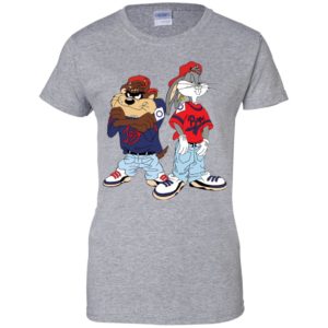 Looney Tunes Bugs Bunny and Tazmanian Devil Kris Kross Shirt image Looney Tunes Bugs Bunny and Tazmanian Devil Kris Kross Shirt