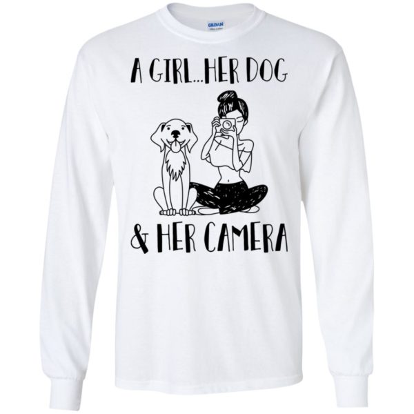 A Girl Her Dog and Her Camera Shirt