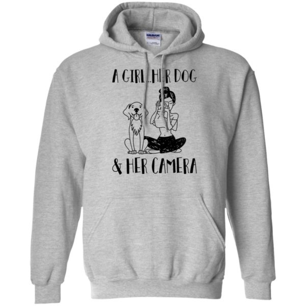 A Girl Her Dog and Her Camera Shirt
