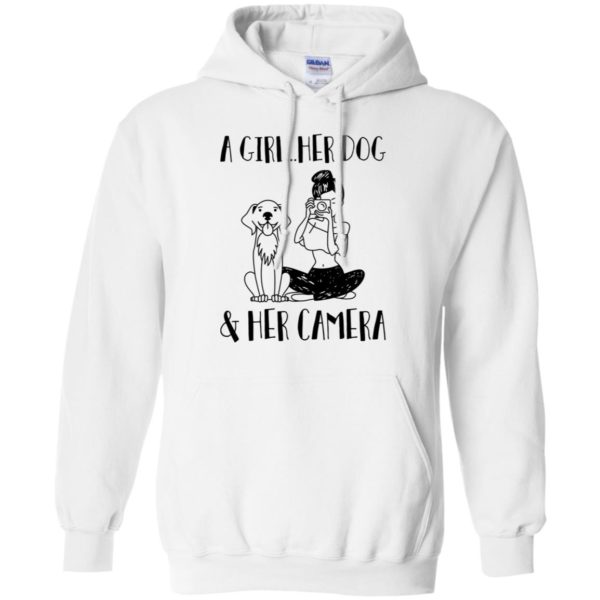 A Girl Her Dog and Her Camera Shirt