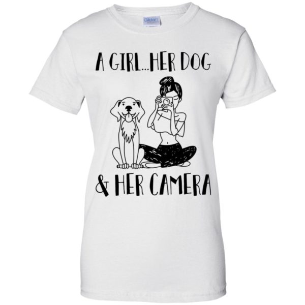 A Girl Her Dog and Her Camera Shirt